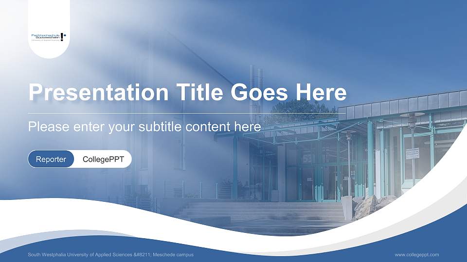 South Westphalia University of Applied Sciences – Meschede campus Lecture Sharing and Networking Event PPT Template16:9 ratio PPT effect preview image