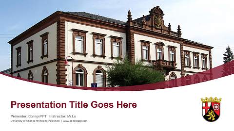 University of Finance Rhineland-Palatinate Course/Courseware Creation PPT Template