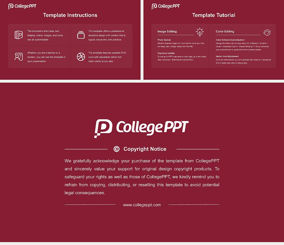 University of Finance Rhineland-Palatinate Course/Courseware Creation PPT Template16:9 ratio PPT effect preview image5