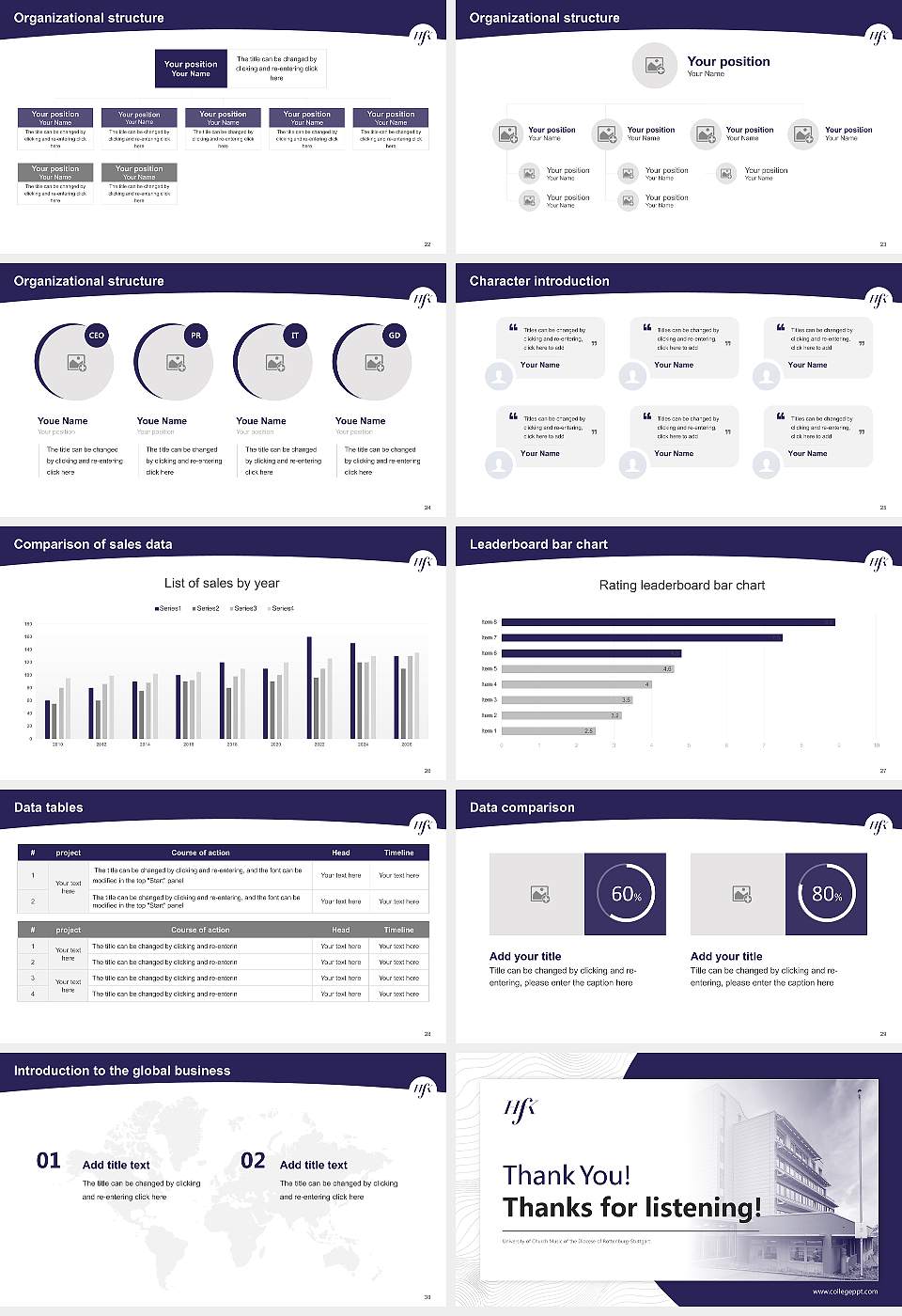 University of Church Music of the Diocese of Rottenburg-Stuttgart Academic Presentation/Research Findings Report PPT Template16:9 ratio PPT effect preview image4