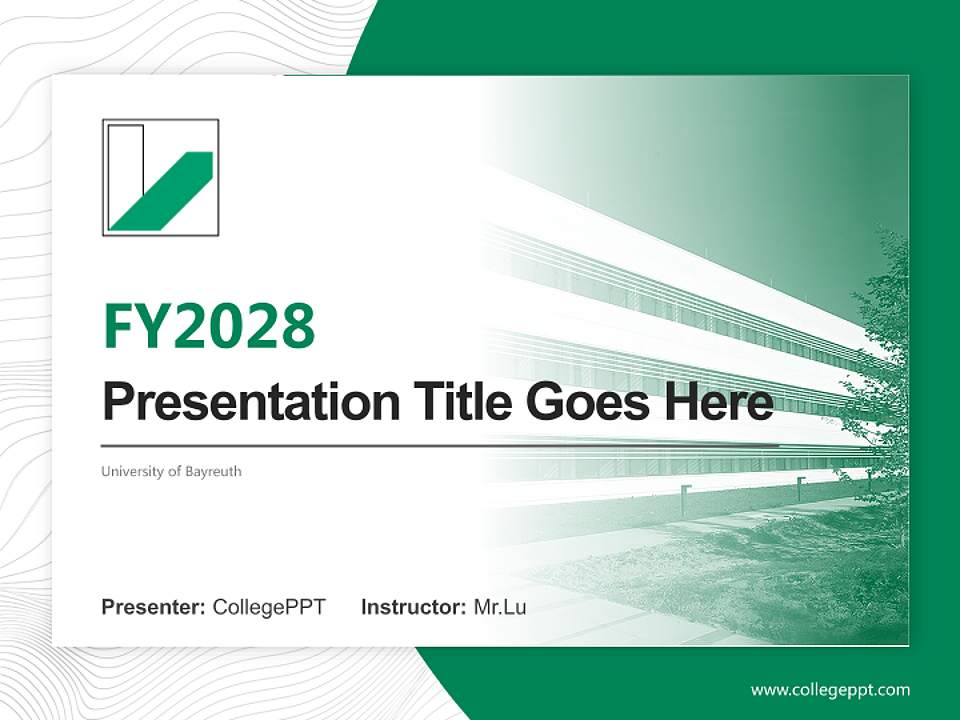 University of Bayreuth Academic Presentation/Research Findings Report PPT Template4:3 ratio PPT effect preview image5