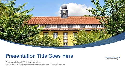 South Westphalia University of Applied Sciences – Soest campus Course/Courseware Creation PPT Template