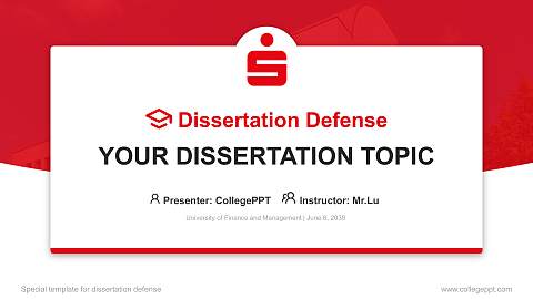 University of Finance and Management Graduation Thesis Defense PPT Template