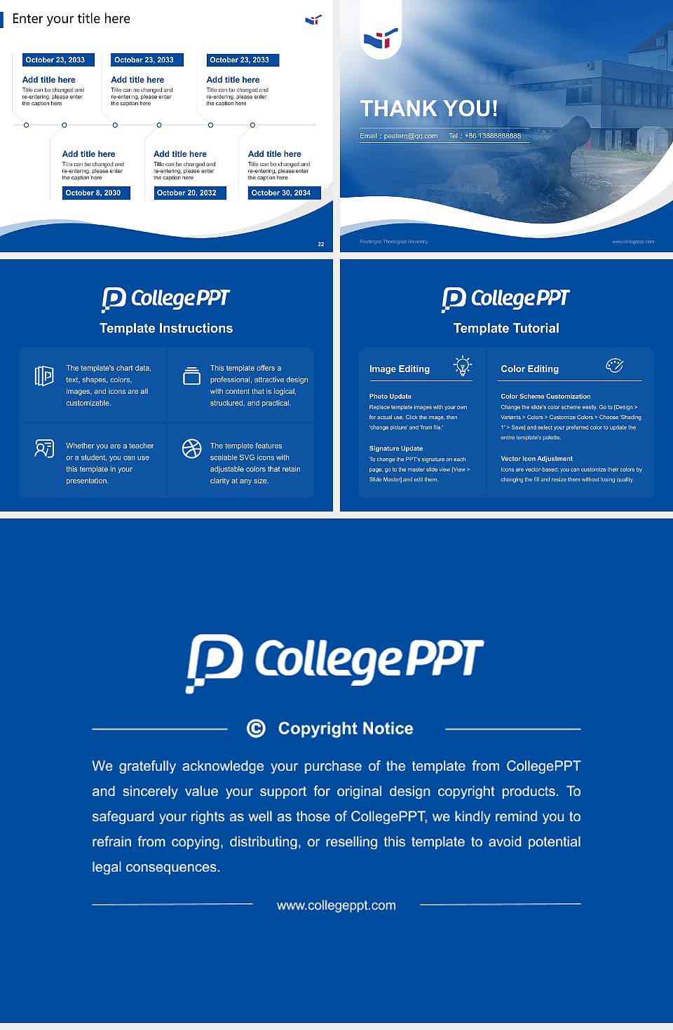 Reutlingen Theological University Lecture Sharing and Networking Event PPT Template4:3 ratio PPT effect preview image4