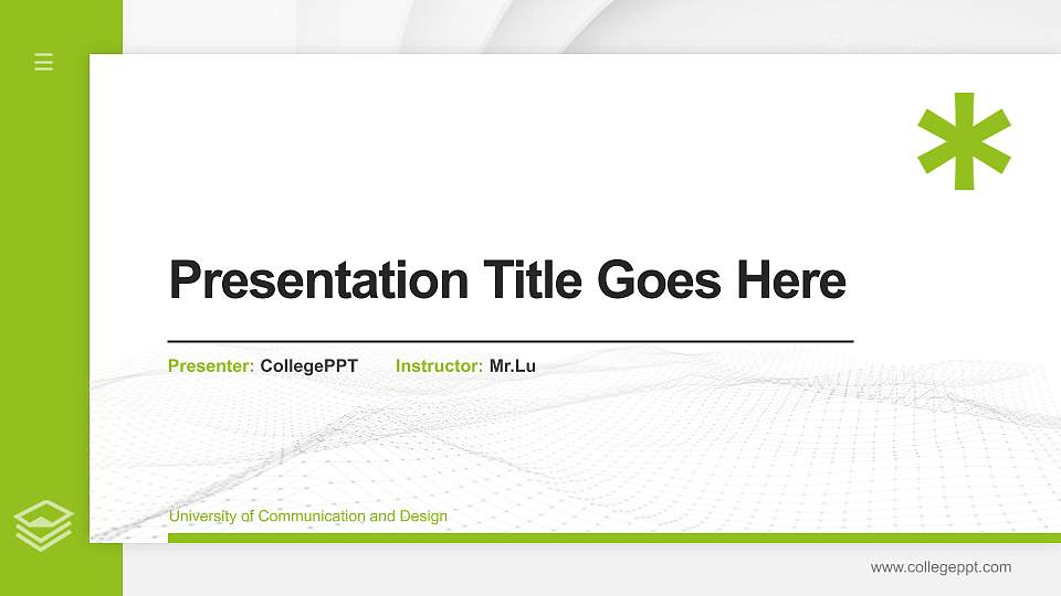 University of Communication and Design Thesis Proposal/Graduation Defense PPT Template16:9 ratio PPT effect preview image