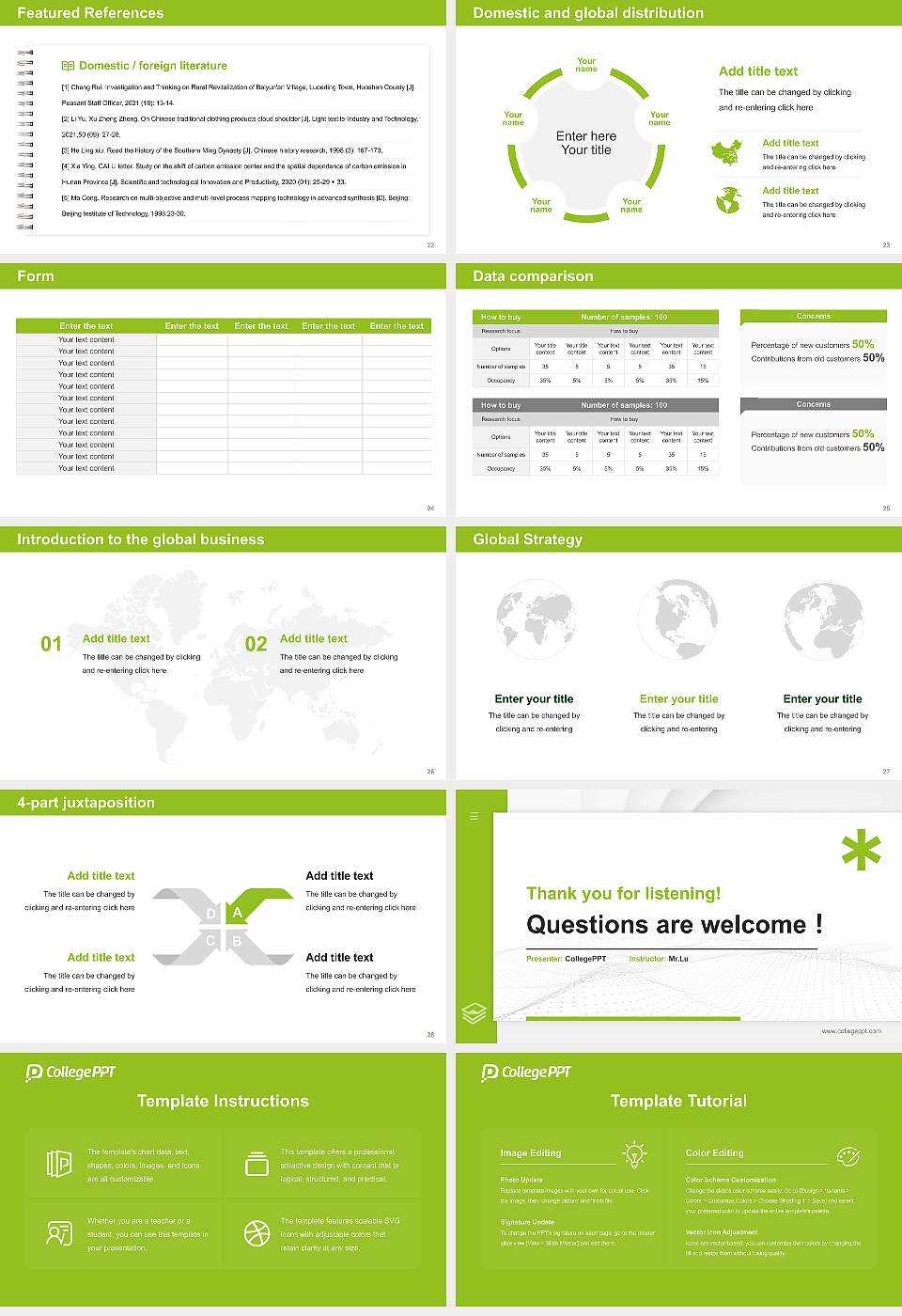 University of Communication and Design Thesis Proposal/Graduation Defense PPT Template16:9 ratio PPT effect preview image4