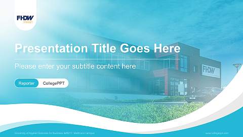 University of Applied Sciences for Business – Mettmann campus Lecture Sharing and Networking Event PPT Template