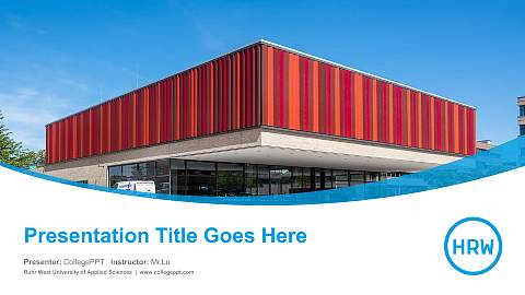 Ruhr West University of Applied Sciences Course/Courseware Creation PPT Template