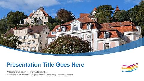 University of Church Music of the Evangelical Church in Württemberg Course/Courseware Creation PPT Template