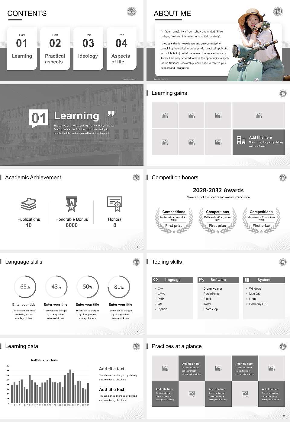 University of Cologne National Scholarship Defense PPT Template16:9 ratio PPT effect preview image2
