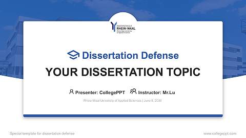 Rhine-Waal University of Applied Sciences Graduation Thesis Defense PPT Template
