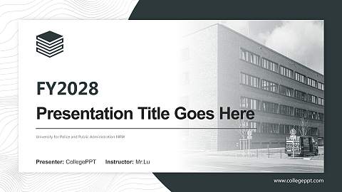 University for Police and Public Administration NRW Academic Presentation/Research Findings Report PPT Template