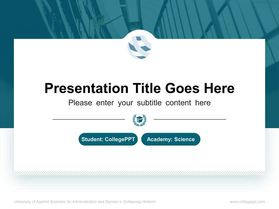 University of Applied Sciences for Administration and Service in Schleswig-Holstein National Scholarship Defense PPT Template4:3 ratio PPT effect preview image4