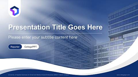 University of Applied Sciences for Small and Medium-Sized Enterprises – Berlin campus Lecture Sharing and Networking Event PPT Template