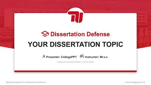 Technical University of Berlin Graduation Thesis Defense PPT Template