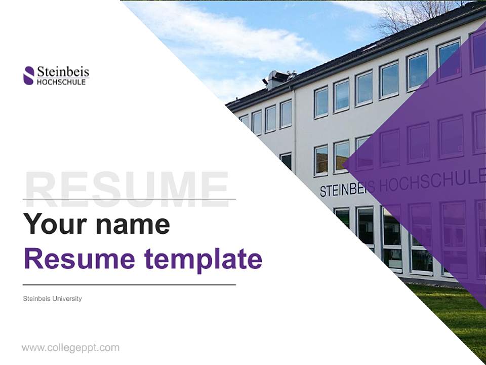 Steinbeis University Resume PPT Template4:3 ratio PPT effect preview image5