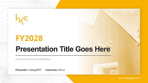 University of Arts in Social Contexts Ottersberg Academic Presentation/Research Findings Report PPT Template