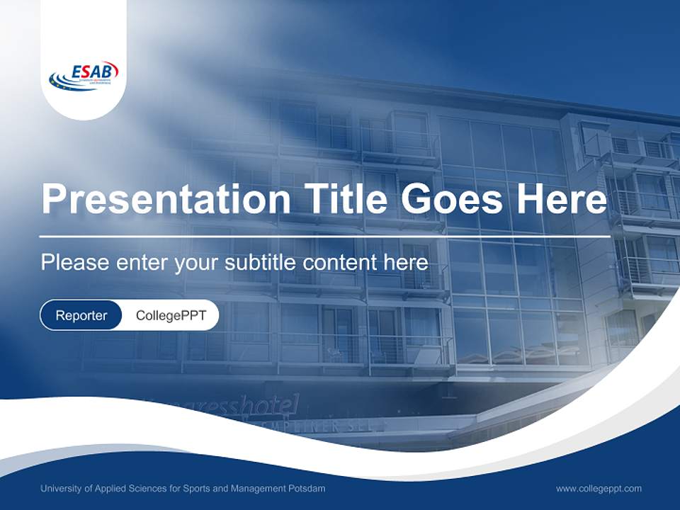 University of Applied Sciences for Sports and Management Potsdam Lecture Sharing and Networking Event PPT Template4:3 ratio PPT effect preview image4