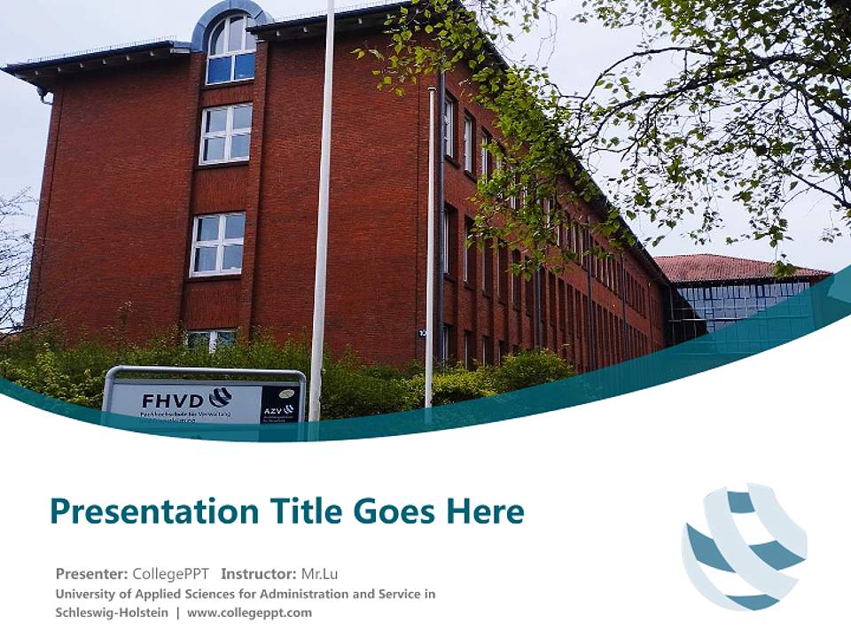 University of Applied Sciences for Administration and Service in Schleswig-Holstein Course/Courseware Creation PPT Template4:3 ratio PPT effect preview image5