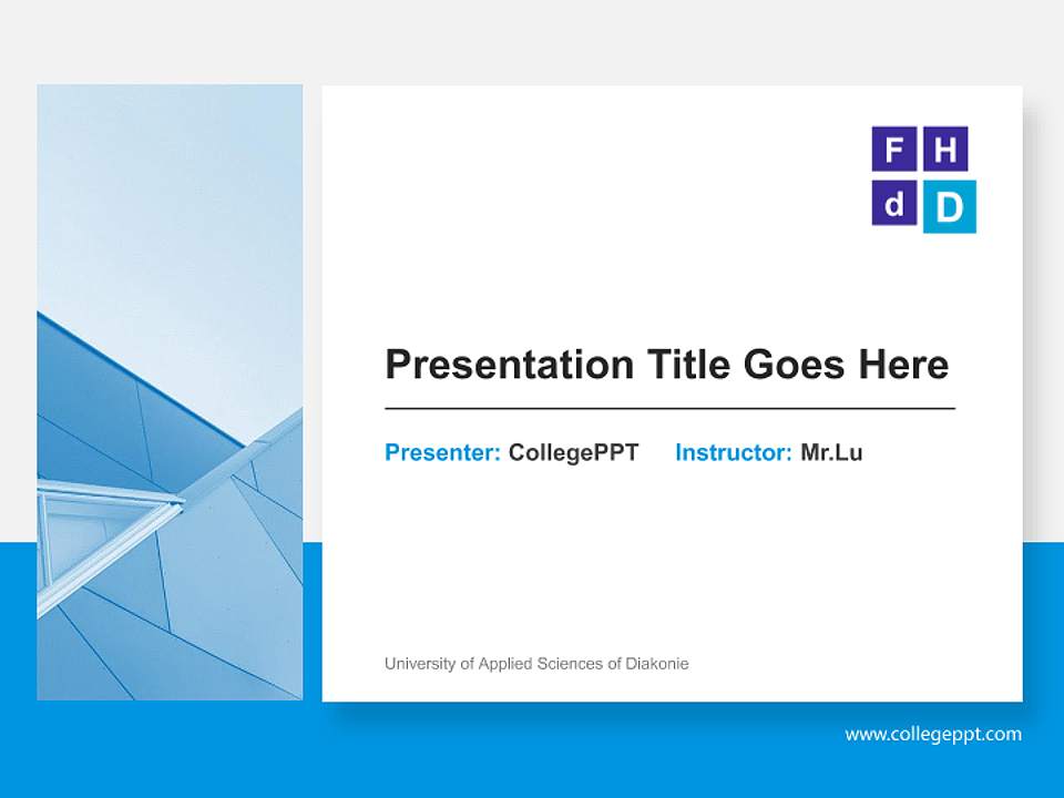 University of Applied Sciences of Diakonie General PPT Template4:3 ratio PPT effect preview image6