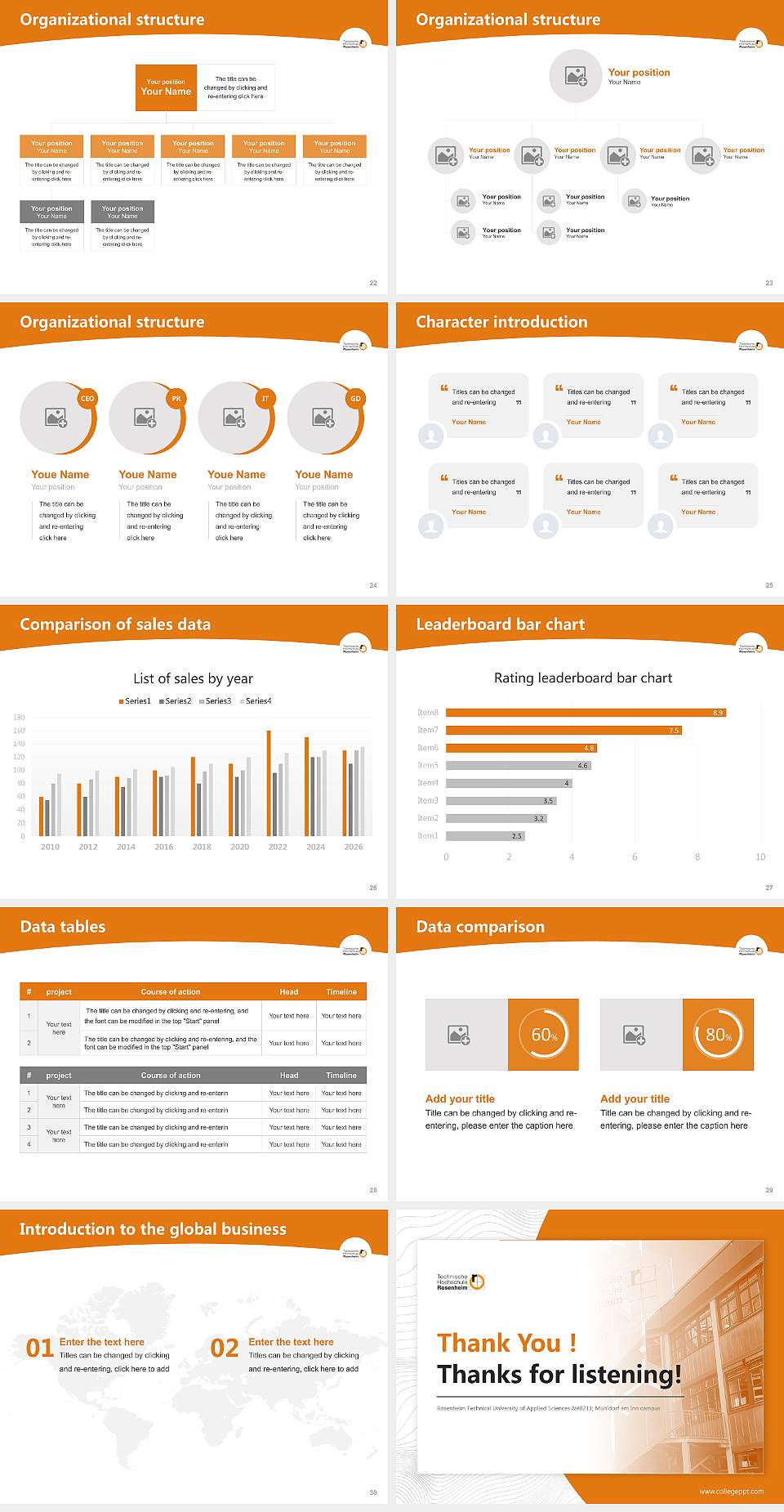 Rosenheim Technical University of Applied Sciences – Mühldorf am Inn campus Academic Presentation/Research Findings Report PPT Template4:3 ratio PPT effect preview image4