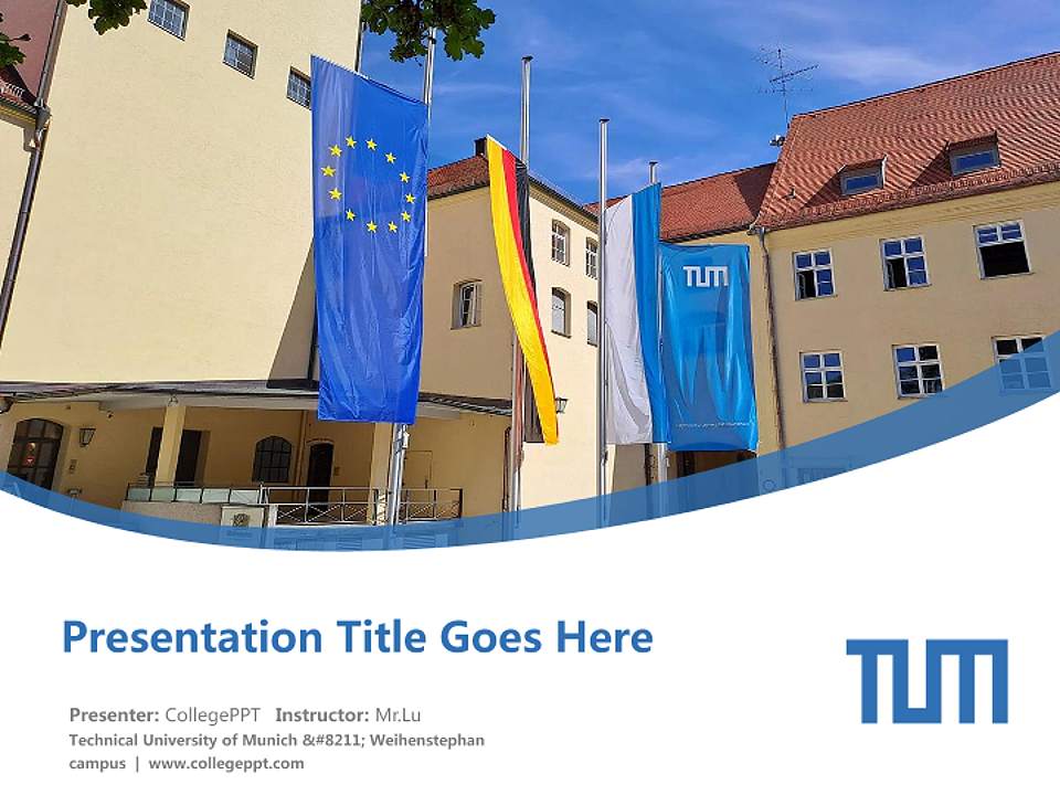 Technical University of Munich – Weihenstephan campus Course/Courseware Creation PPT Template4:3 ratio PPT effect preview image5