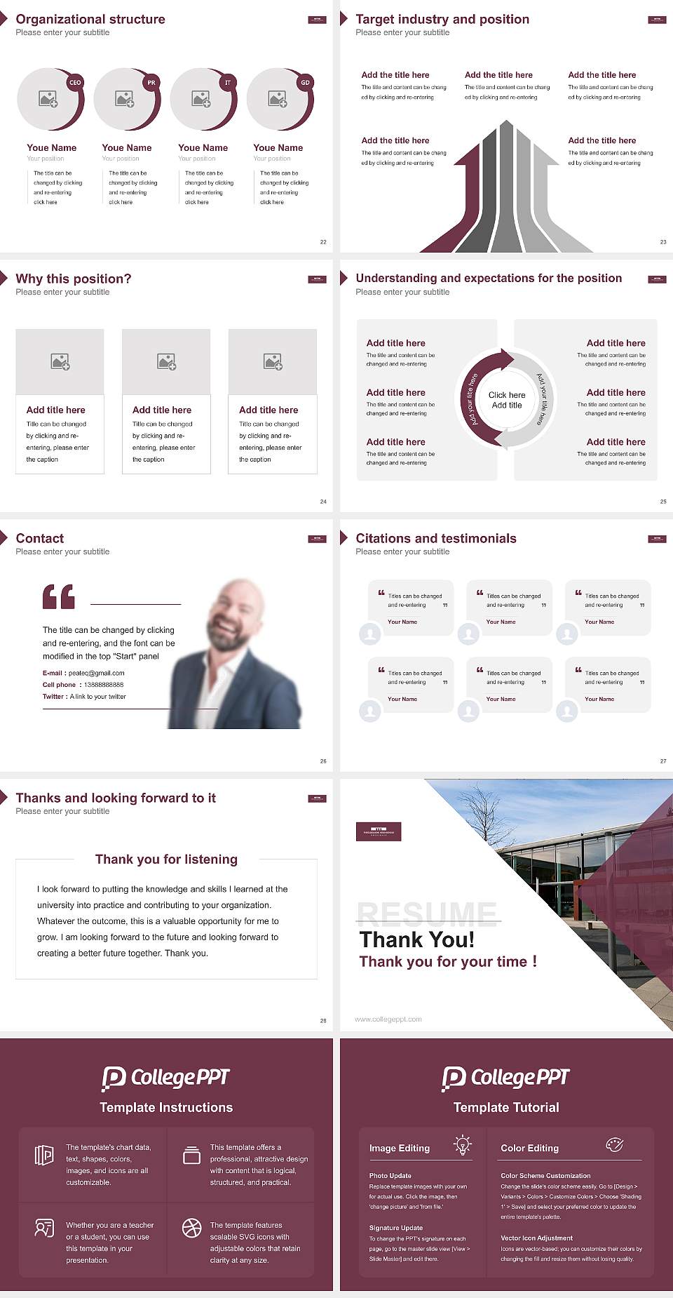 Theological University Ewersbach Resume PPT Template4:3 ratio PPT effect preview image4