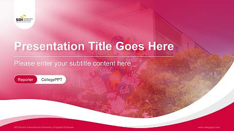 SDI Munich International University of Applied Sciences Lecture Sharing and Networking Event PPT Template
