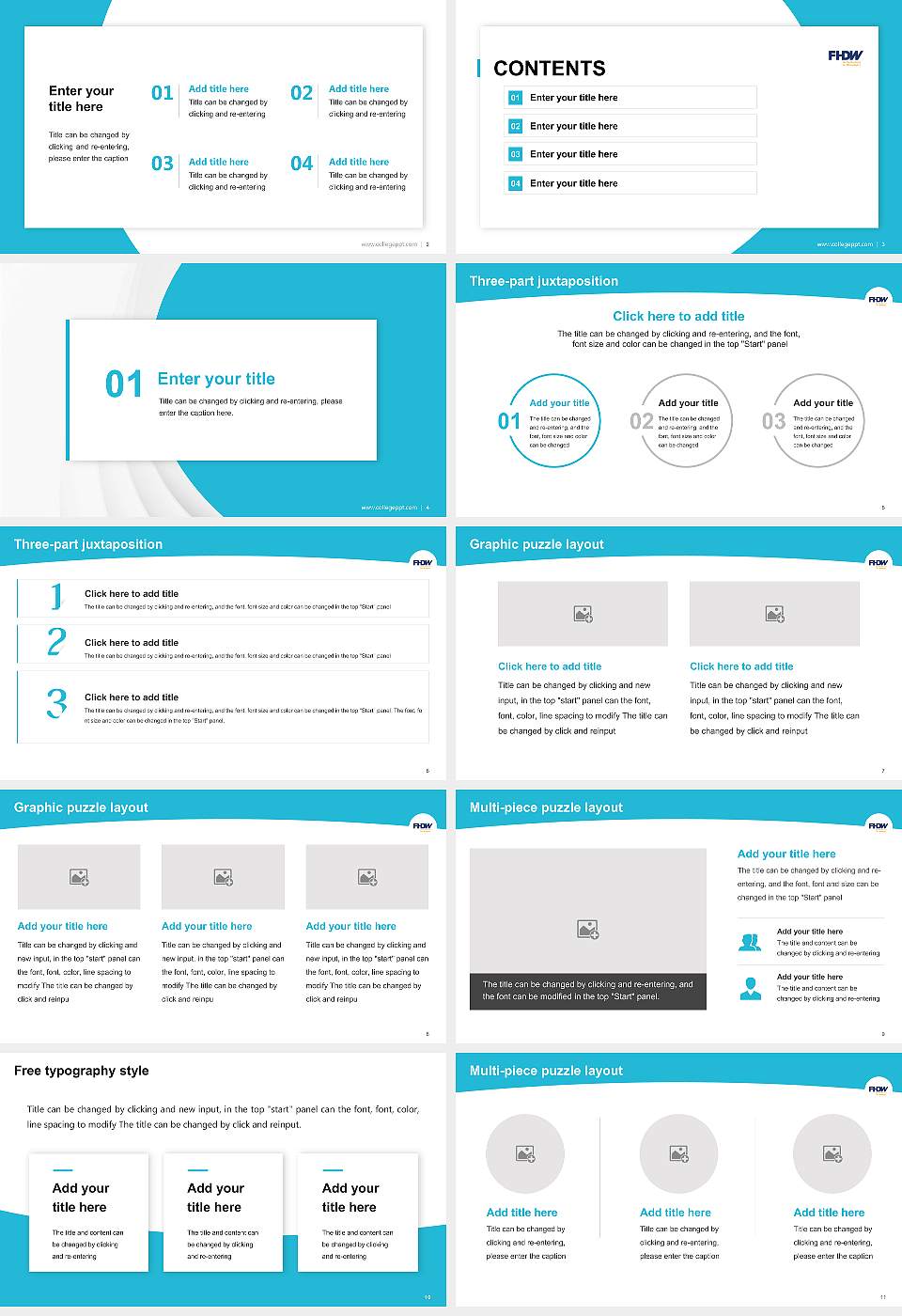 University of Applied Sciences for Business – Bielefeld campus Academic Presentation/Research Findings Report PPT Template16:9 ratio PPT effect preview image2