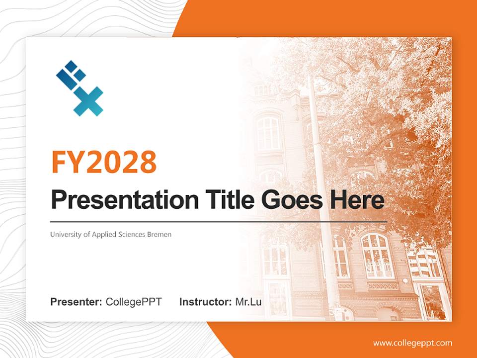 University of Applied Sciences Bremen Academic Presentation/Research Findings Report PPT Template4:3 ratio PPT effect preview image5