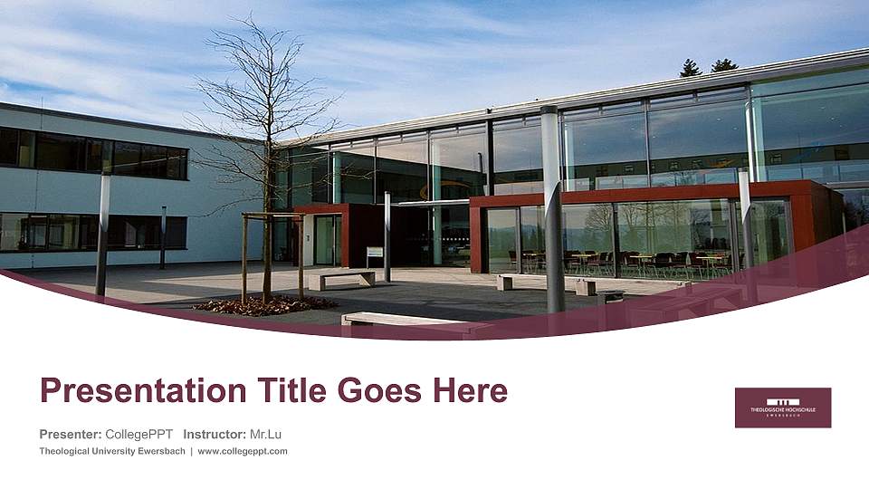 Theological University Ewersbach Course/Courseware Creation PPT Template16:9 ratio PPT effect preview image