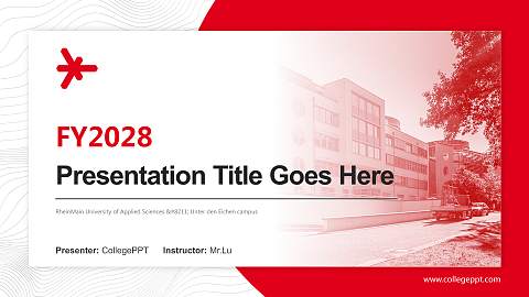 RheinMain University of Applied Sciences – Unter den Eichen campus Academic Presentation/Research Findings Report PPT Template