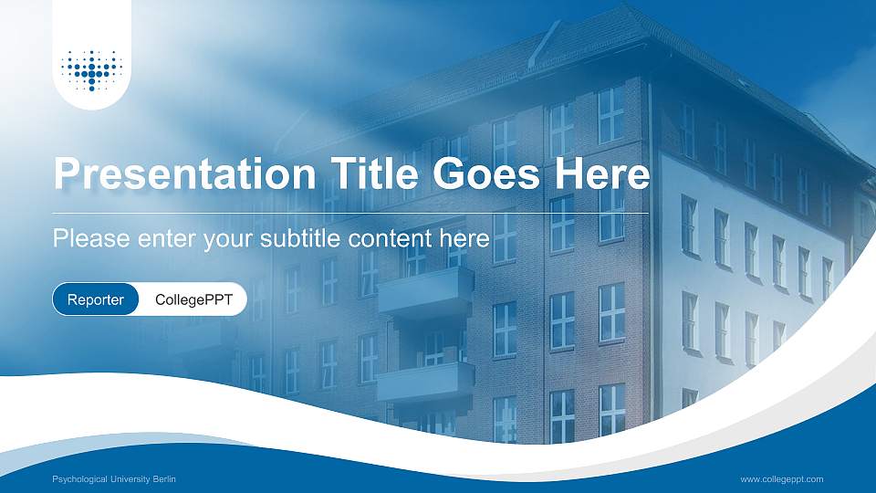 Psychological University Berlin Lecture Sharing and Networking Event PPT Template16:9 ratio PPT effect preview image