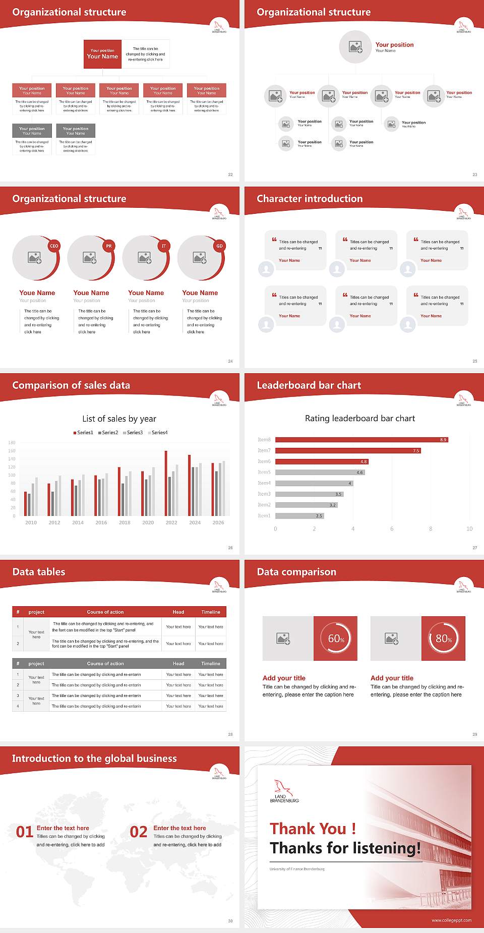 University of Finance Brandenburg Academic Presentation/Research Findings Report PPT Template4:3 ratio PPT effect preview image4
