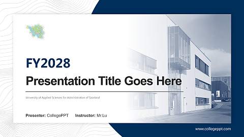 University of Applied Sciences for Administration of Saarland Academic Presentation/Research Findings Report PPT Template