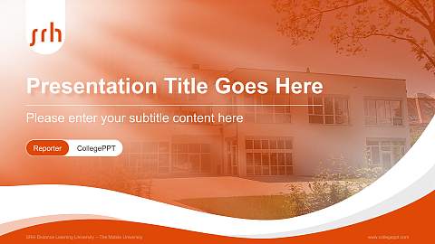SRH Distance Learning University – The Mobile University Lecture Sharing and Networking Event PPT Template