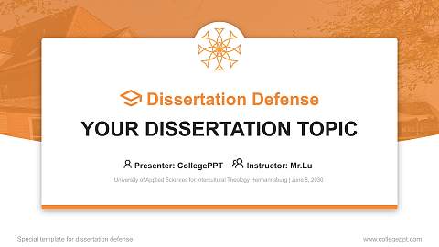 University of Applied Sciences for Intercultural Theology Hermannsburg Graduation Thesis Defense PPT Template