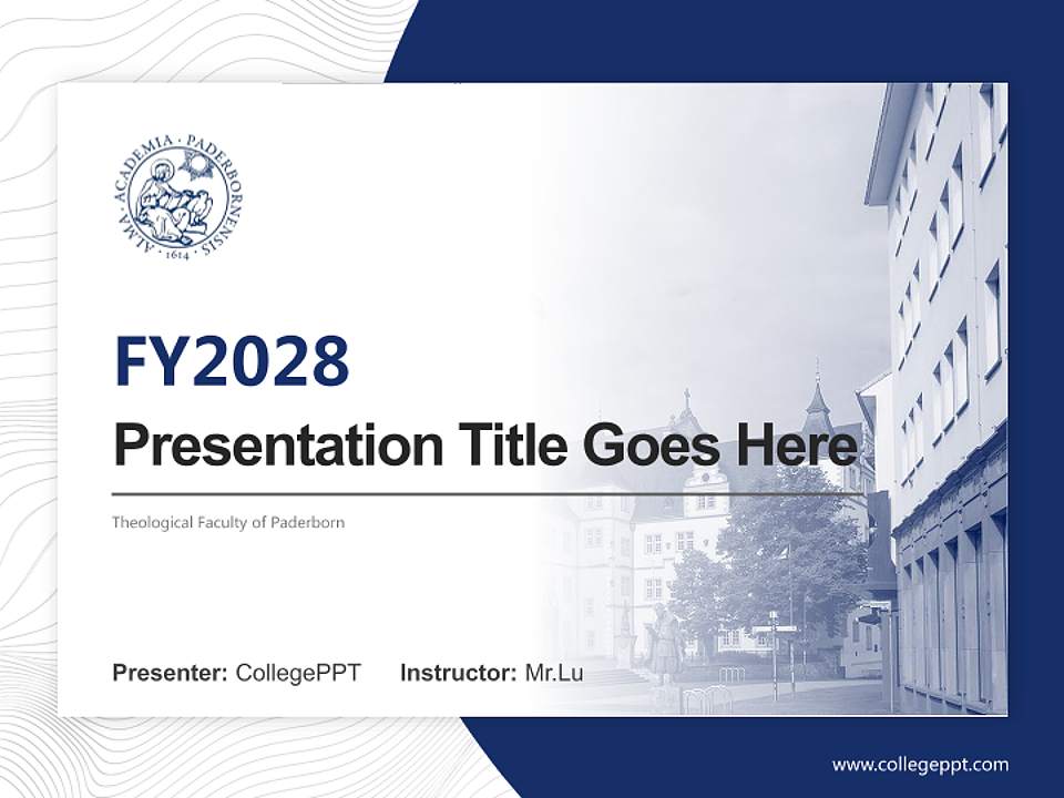 Theological Faculty of Paderborn Academic Presentation/Research Findings Report PPT Template4:3 ratio PPT effect preview image5