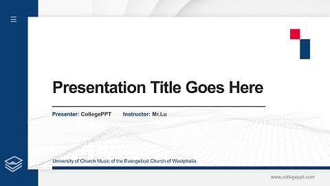 University of Church Music of the Evangelical Church of Westphalia Thesis Proposal/Graduation Defense PPT Template