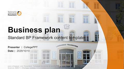 Rosenheim Technical University of Applied Sciences – Chiemgau campus Competition/Entrepreneurship Contest PPT Template