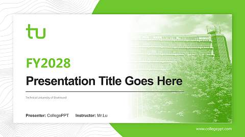 Technical University of Dortmund Academic Presentation/Research Findings Report PPT Template