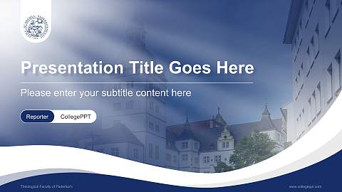 Theological Faculty of Paderborn Lecture Sharing and Networking Event PPT Template