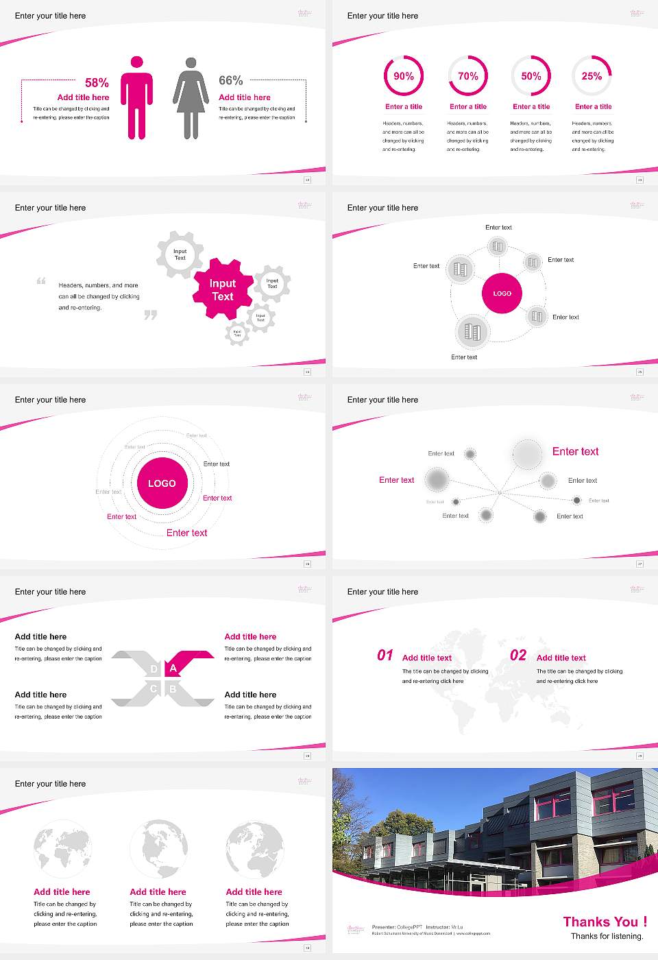 Robert Schumann University of Music Düsseldorf Course/Courseware Creation PPT Template16:9 ratio PPT effect preview image4