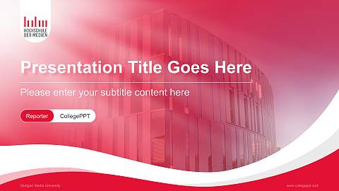 Stuttgart Media University Lecture Sharing and Networking Event PPT Template