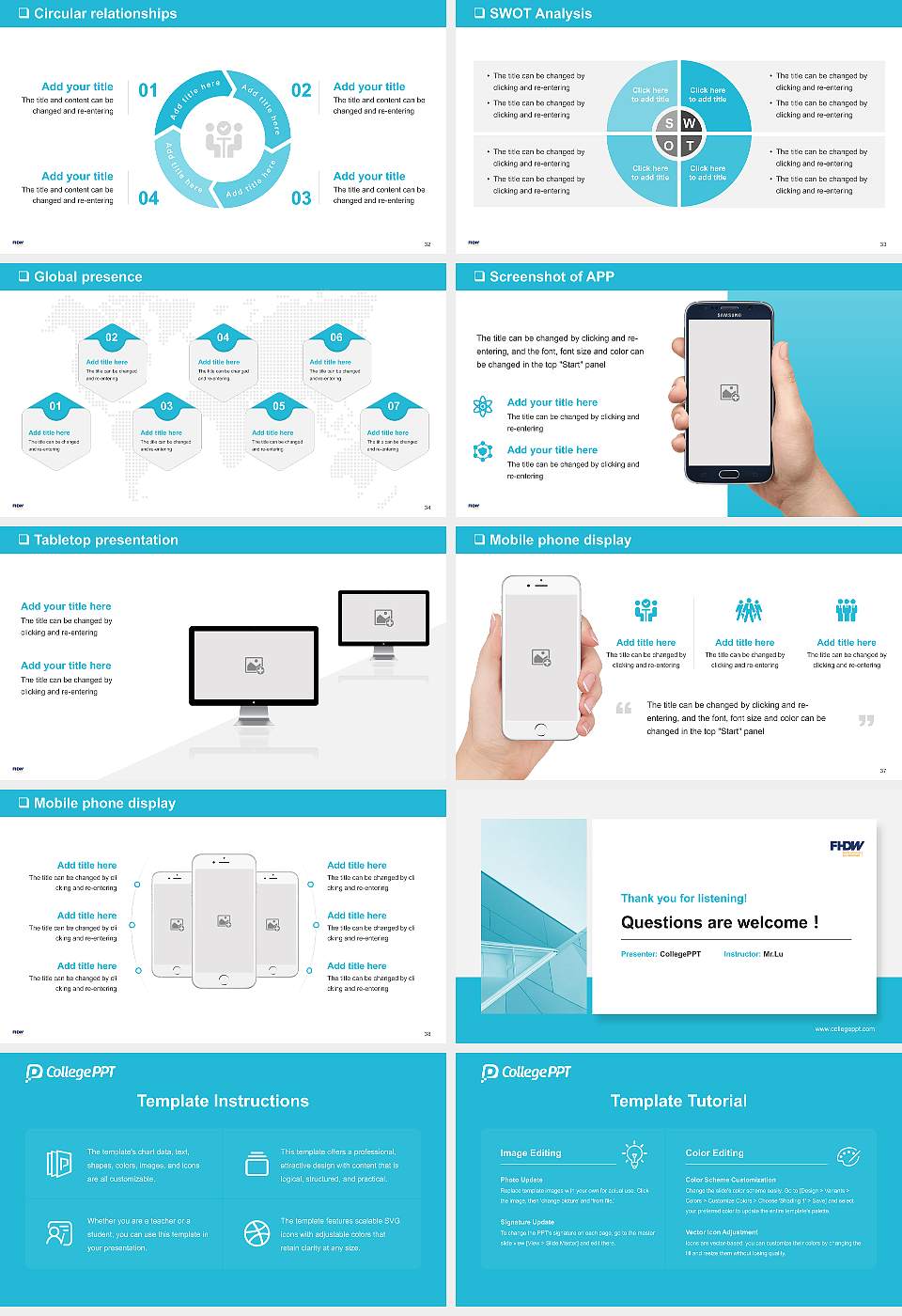 University of Applied Sciences for Business – Bielefeld campus General PPT Template16:9 ratio PPT effect preview image5
