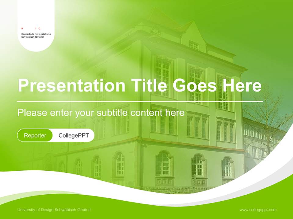University of Design Schwäbisch Gmünd Lecture Sharing and Networking Event PPT Template4:3 ratio PPT effect preview image4