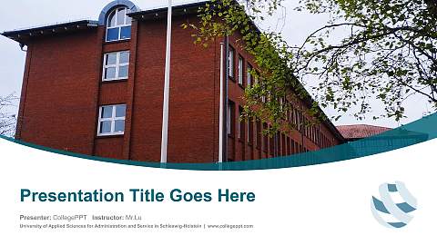 University of Applied Sciences for Administration and Service in Schleswig-Holstein Course/Courseware Creation PPT Template