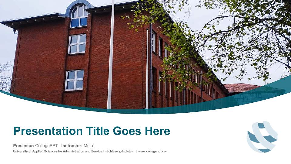 University of Applied Sciences for Administration and Service in Schleswig-Holstein Course/Courseware Creation PPT Template16:9 ratio PPT effect preview image