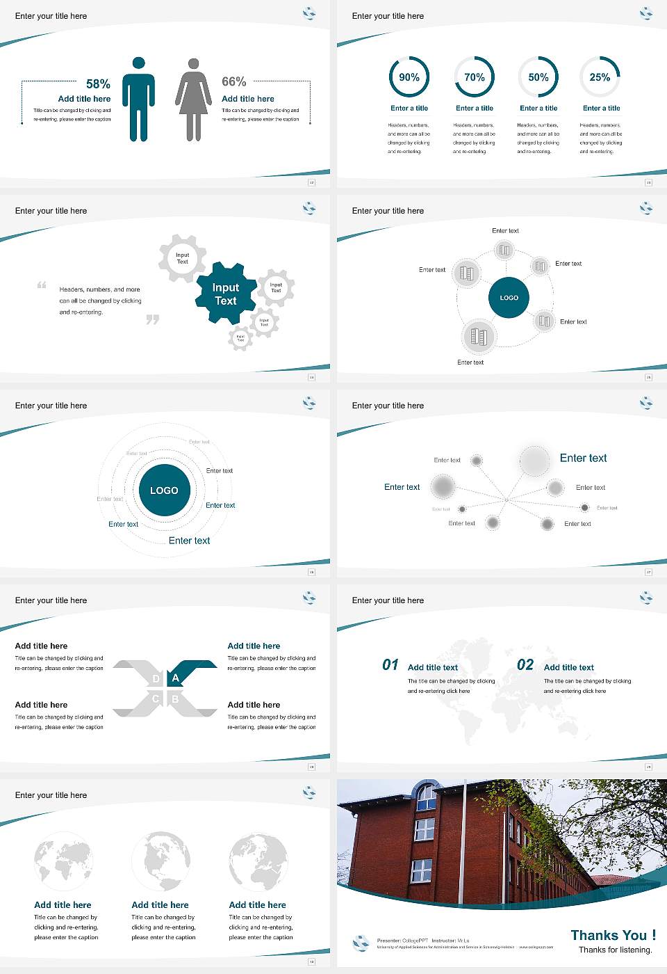 University of Applied Sciences for Administration and Service in Schleswig-Holstein Course/Courseware Creation PPT Template16:9 ratio PPT effect preview image4