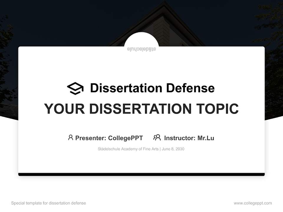 Städelschule Academy of Fine Arts Graduation Thesis Defense PPT Template4:3 ratio PPT effect preview image7